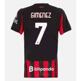 Billige Fotballdrakt AC Milan Santiago Gimenez #7 Replika Hjemmedrakt Dame 2025-26 Kortermet